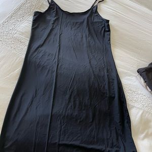Black slip dress